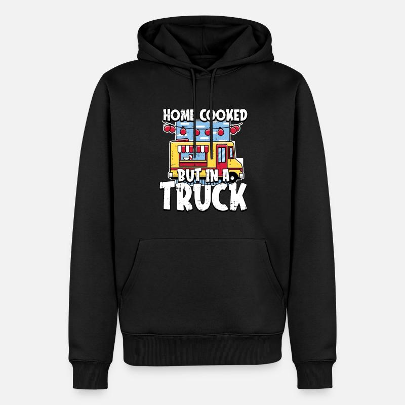 Cuisine de rue drôle - Sweat à capuche Premium bio Homme - noir