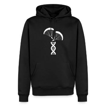 Paragleiter Paragleiten DNA - Männer Premium Bio Hoodie - Schwarz - Vorne - Nico (187cm)