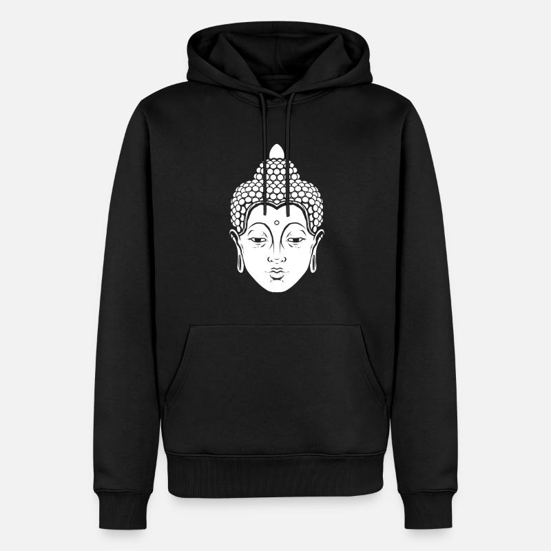 Buddha Buddhist - Männer Premium Bio Hoodie - Schwarz