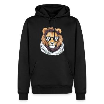 Lunettes de soleil Lion - Sweat à capuche Premium bio Homme - noir - Devant - Nico (187cm)