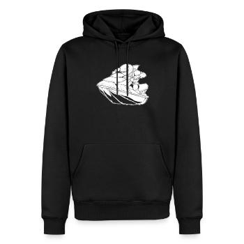 Jet Ski Hai - Männer Premium Bio Hoodie - Schwarz - Vorne - Nico (187cm)