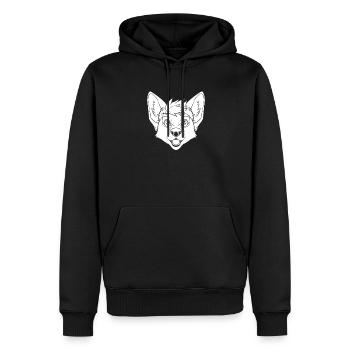 Furry Fandom Fursuits Fox - Sweat à capuche Premium bio Homme - noir - Devant - Nico (187cm)
