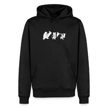 Fanfare Train Tuba - Sweat à capuche Premium bio Homme - noir - Devant - Nico (187cm)