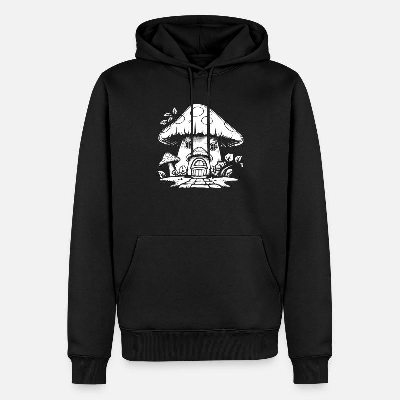 Cueilleur de champignons - Sweat à capuche Premium bio Homme - noir