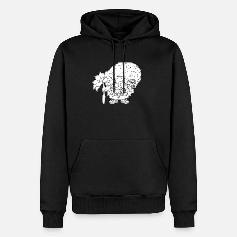 Cueilleur de champignons - Sweat à capuche Premium bio Homme - noir