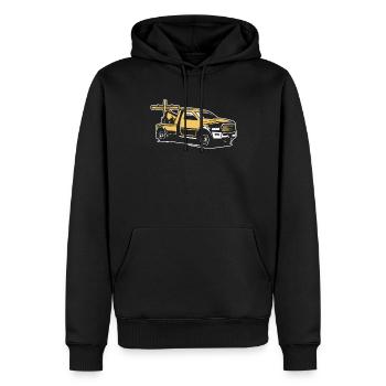 Service de remorquage de dépanneuse - Sweat à capuche Premium bio Homme - noir - Devant - Nico (187cm)