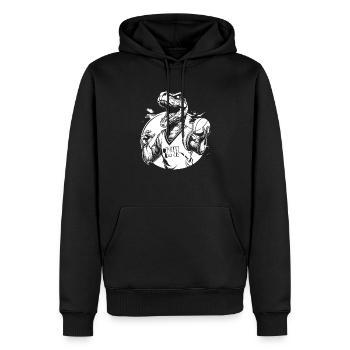Joueur de basket-ball T Rex - Sweat à capuche Premium bio Homme - noir - Devant - Nico (187cm)
