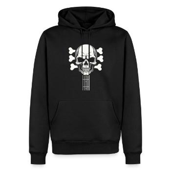 E Gitarre Elektrogitarre Skull Guitar Head - Männer Premium Bio Hoodie - Schwarz - Vorne - Nico (187cm)