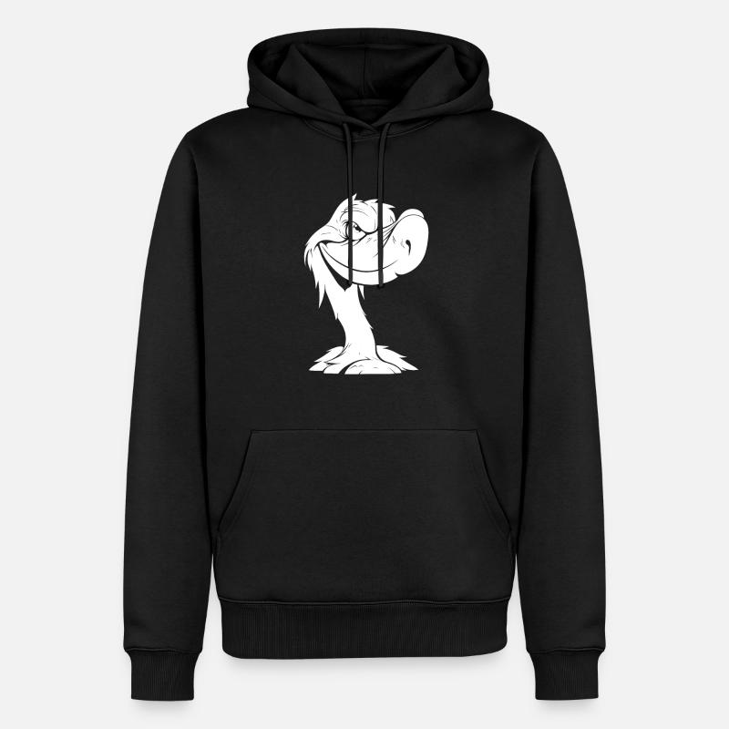 Flamingo Lächeln - Männer Premium Bio Hoodie - Schwarz