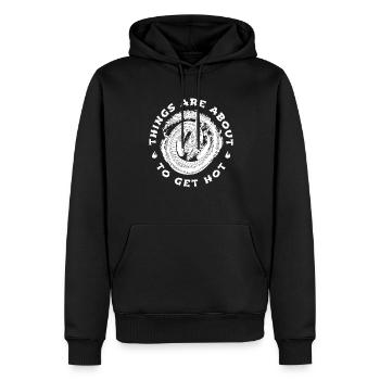 Année du Dragon 2024 - Sweat à capuche Premium bio Homme - noir - Devant - Nico (187cm)