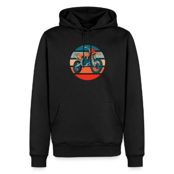 Mx Motocross Dirt Bike - Sweat à capuche Premium bio Homme - noir - Devant - Nico (187cm)