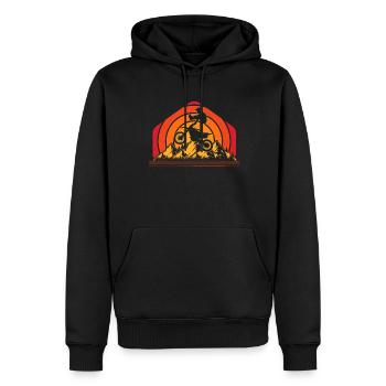 Mx Motocross Dirt Bike - Sweat à capuche Premium bio Homme - noir - Devant - Nico (187cm)