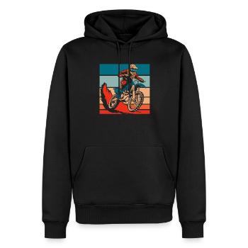 Mx Motocross Dirt Bike - Sweat à capuche Premium bio Homme - noir - Devant - Nico (187cm)