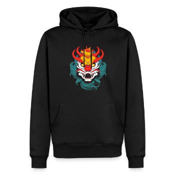 Jahr Des Drachen 2024 - Männer Premium Bio Hoodie - Schwarz - Vorne - Nico (187cm)