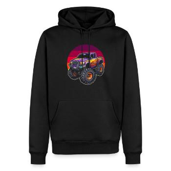 Monster Truck - Sweat à capuche Premium bio Homme - noir - Devant - Nico (187cm)