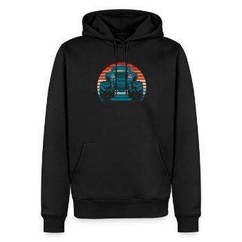Monster Truck - Sweat à capuche Premium bio Homme - noir - Devant - Nico (187cm)