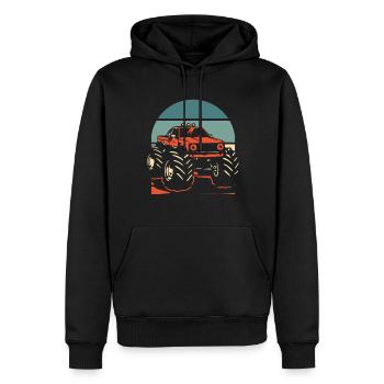 Monster Truck - Sweat à capuche Premium bio Homme - noir - Devant - Nico (187cm)