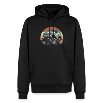 Monster Truck - Sweat à capuche Premium bio Homme - noir - Devant - Nico (187cm)