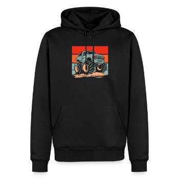 Monster Truck - Männer Premium Bio Hoodie - Schwarz - Vorne - Nico (187cm)