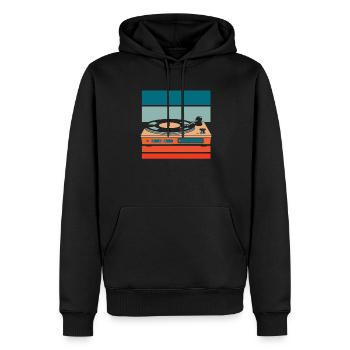 Schallplatte Vinyl Plattensammler - Männer Premium Bio Hoodie - Schwarz - Vorne - Nico (187cm)
