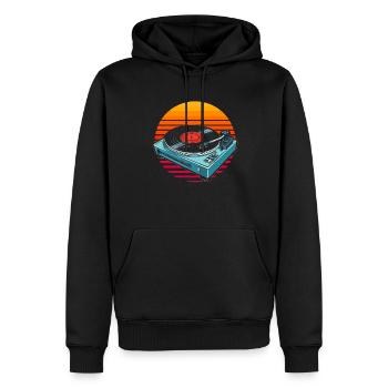 Schallplatte Vinyl Plattensammler - Männer Premium Bio Hoodie - Schwarz - Vorne - Nico (187cm)