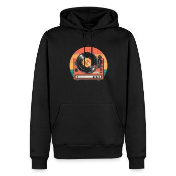 Schallplatte Vinyl Plattensammler - Männer Premium Bio Hoodie - Schwarz - Vorne - Nico (187cm)