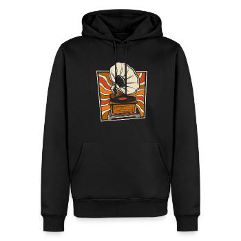 Schallplatte Vinyl Plattensammler - Männer Premium Bio Hoodie - Schwarz - Vorne - Nico (187cm)