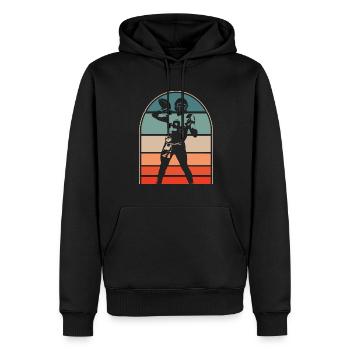 Football américain - Sweat à capuche Premium bio Homme - noir - Devant - Nico (187cm)