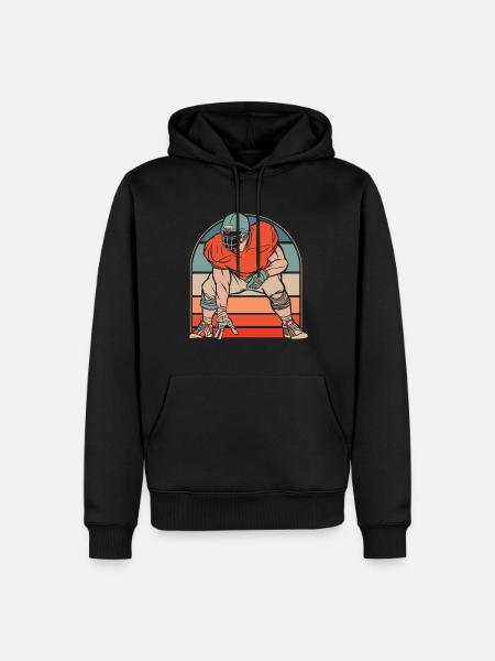 American football - Men’s Premium Organic Hoodie - black