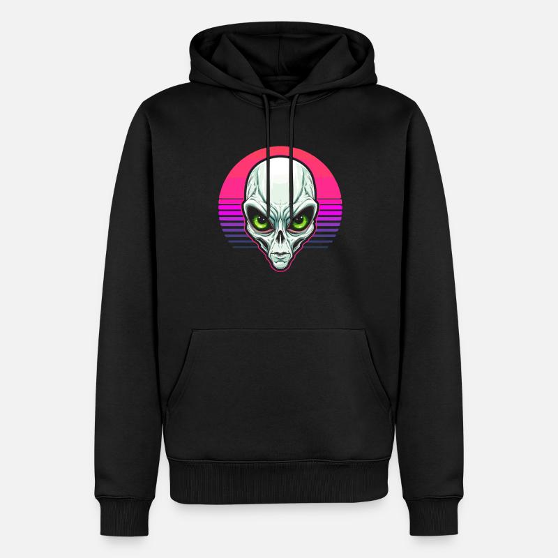 Alien Außerirdischer - Sweat à capuche Premium bio Homme - noir