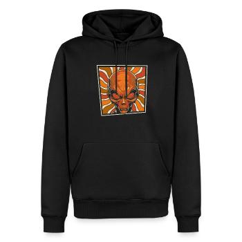 Alien Außerirdischer - Männer Premium Bio Hoodie - Schwarz - Vorne - Nico (187cm)
