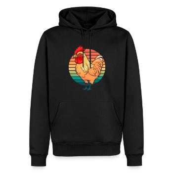 Huhn Henne - Männer Premium Bio Hoodie - Schwarz - Vorne - Nico (187cm)