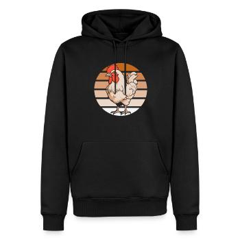 Huhn Henne - Männer Premium Bio Hoodie - Schwarz - Vorne - Nico (187cm)