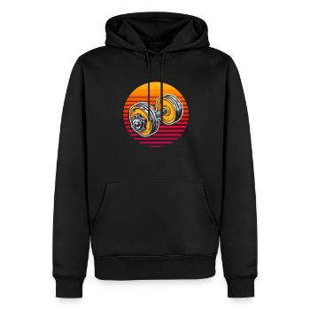 Aptitude - Sweat à capuche Premium bio Homme - noir - Devant - Nico (187cm)
