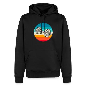 Aptitude - Sweat à capuche Premium bio Homme - noir - Devant - Nico (187cm)