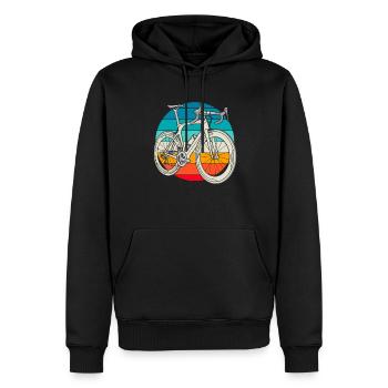 Rennrad Radsport Radsportler - Männer Premium Bio Hoodie - Schwarz - Vorne - Nico (187cm)