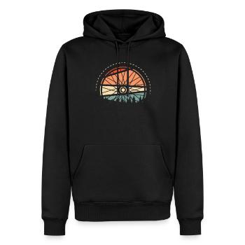 Rennrad Radsport Radsportler - Männer Premium Bio Hoodie - Schwarz - Vorne - Nico (187cm)