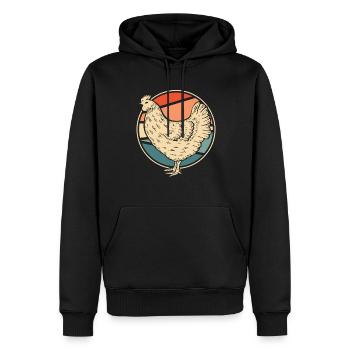 Huhn Henne - Männer Premium Bio Hoodie - Schwarz - Vorne - Nico (187cm)