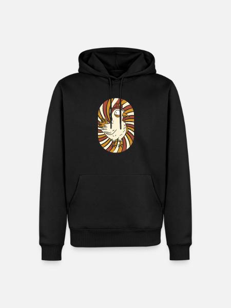Huhn Henne - Männer Premium Bio Hoodie - Schwarz