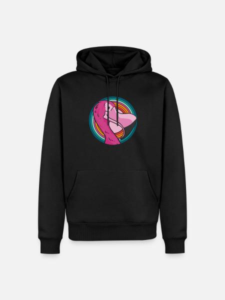 Flamingo - Men’s Premium Organic Hoodie - black