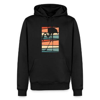 Flamant - Sweat à capuche Premium bio Homme - noir - Devant - Nico (187cm)