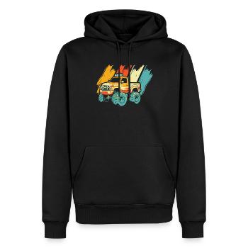 Monster Truck - Men’s Premium Organic Hoodie - black - Front - Nico (187cm)