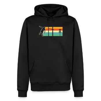 Frisbee Golf Disc Golf - Männer Premium Bio Hoodie - Schwarz - Vorne - Nico (187cm)
