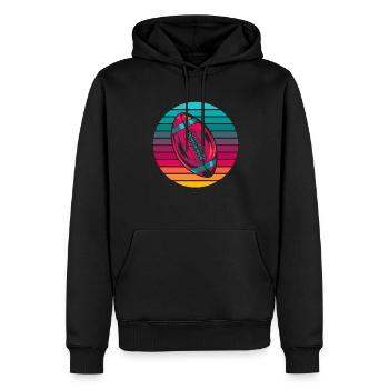 American Football - Männer Premium Bio Hoodie - Schwarz - Vorne - Nico (187cm)
