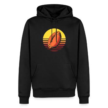 Football américain - Sweat à capuche Premium bio Homme - noir - Devant - Nico (187cm)
