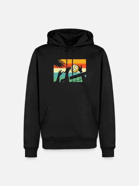 Volleyball Volleyballer - Männer Premium Bio Hoodie - Schwarz