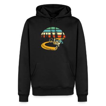 Mx Motocross Dirt Bike - Sweat à capuche Premium bio Homme - noir - Devant - Nico (187cm)