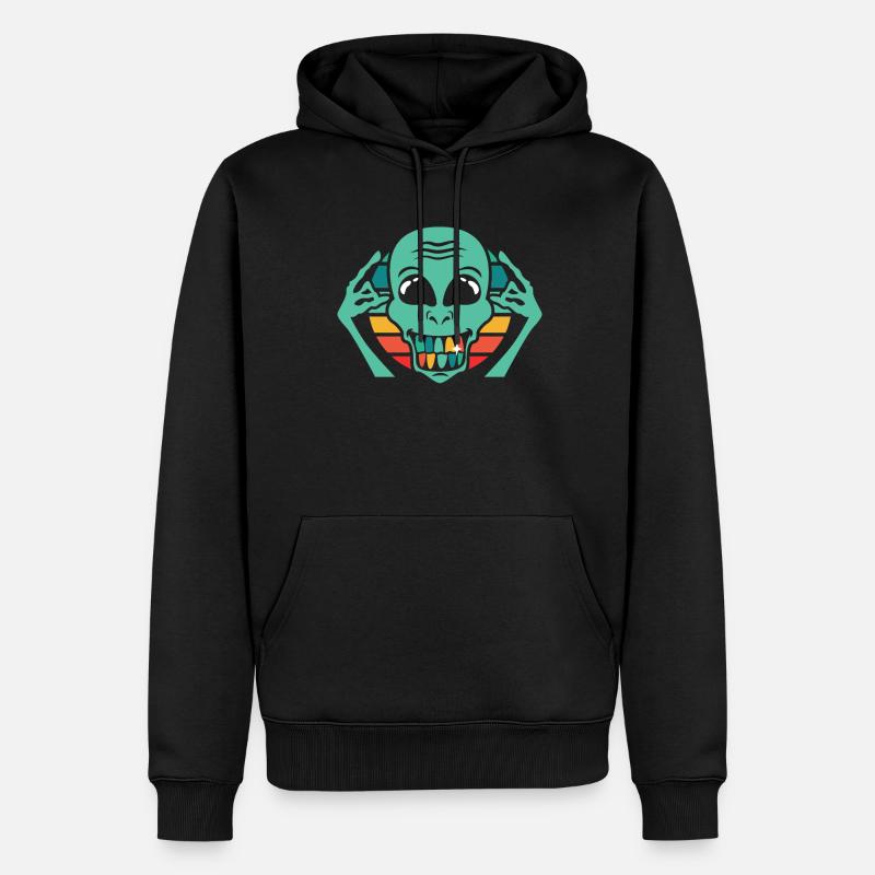 Alien Außerirdischer - Sweat à capuche Premium bio Homme - noir