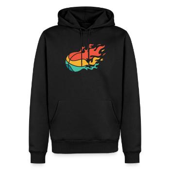 Joueur de basket-ball - Sweat à capuche Premium bio Homme - noir - Devant - Nico (187cm)