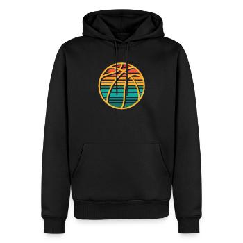 Joueur de basket-ball - Sweat à capuche Premium bio Homme - noir - Devant - Nico (187cm)